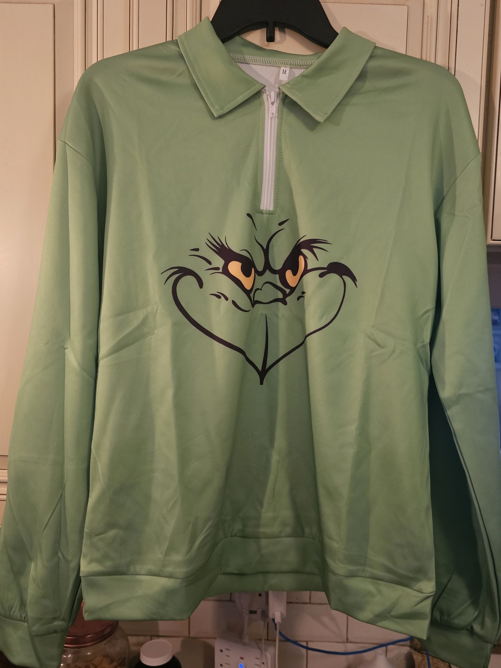 New Grinch Green Quarter Zip Sweatshirt